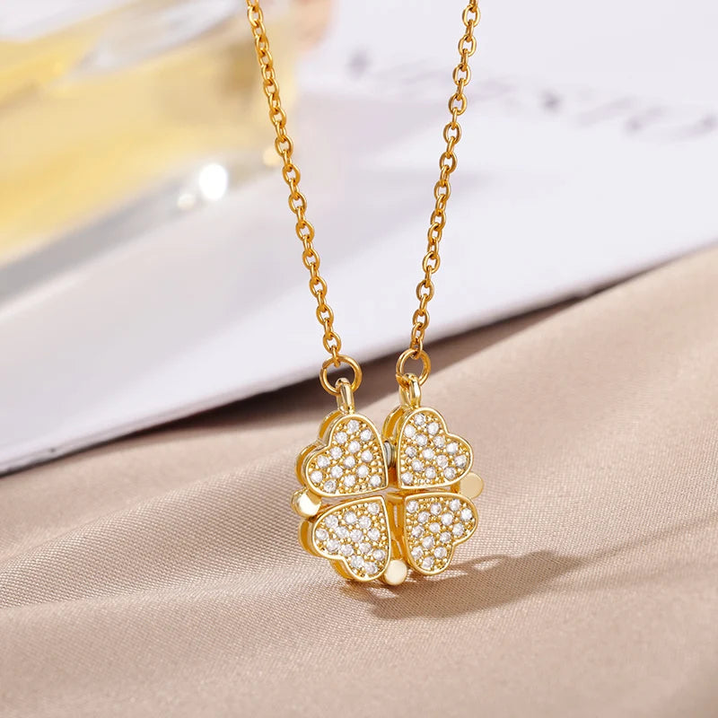 Four Leaf Clover Necklace For Women.