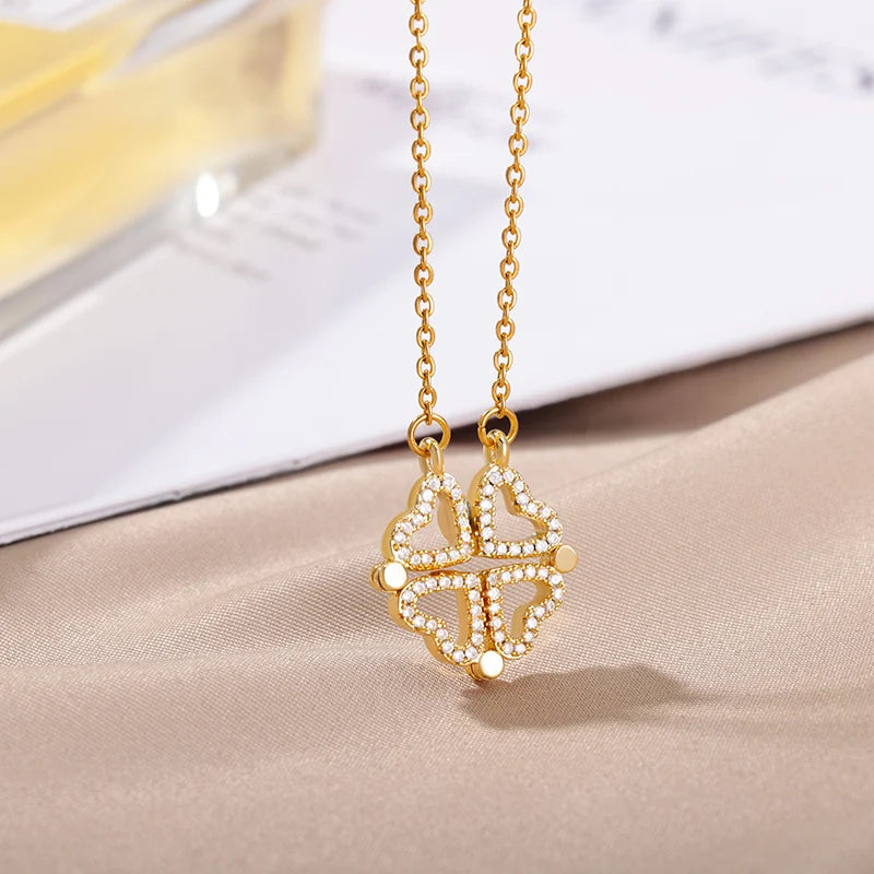 Four Leaf Clover Necklace For Women.