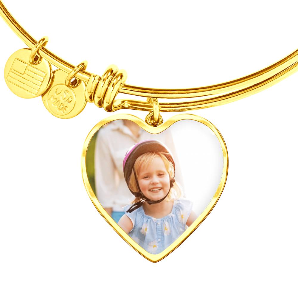 Customized Luxury Heart Bangle.