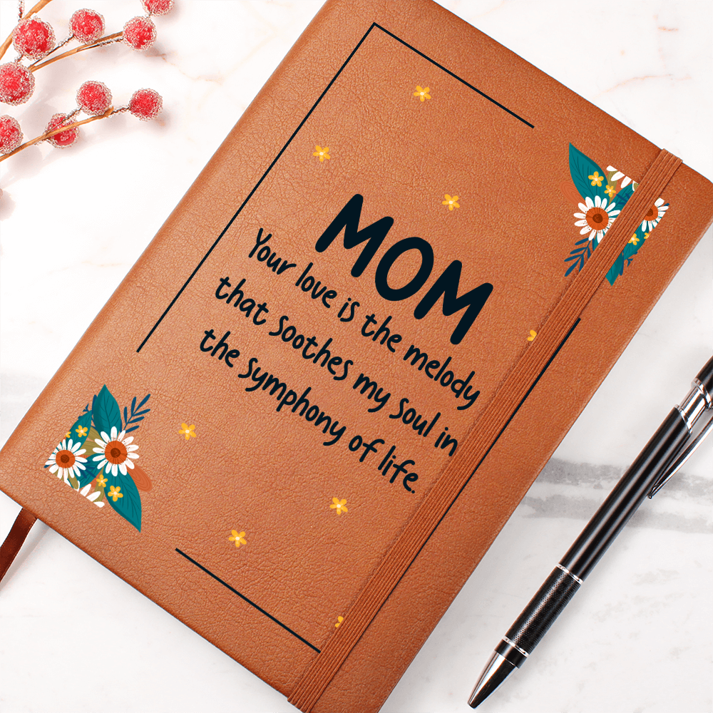 vegan leather love mom journal