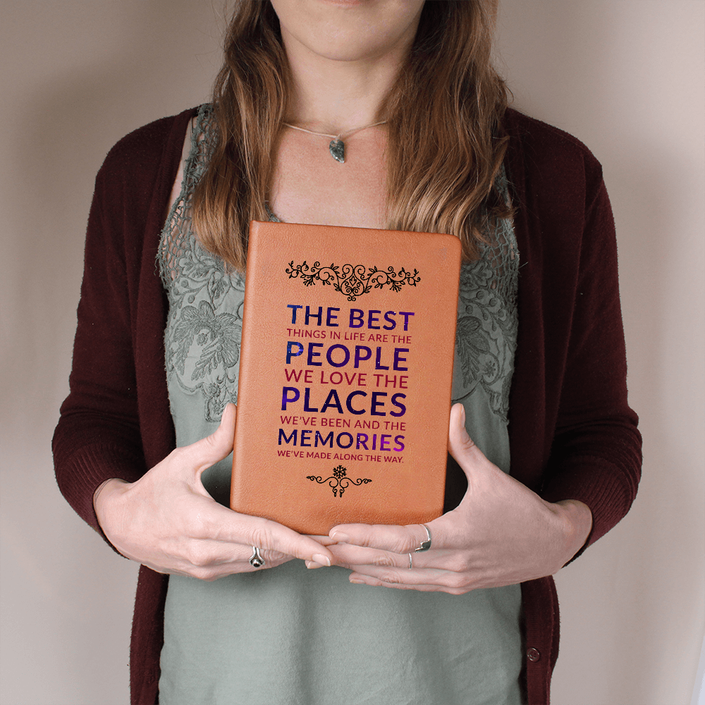 graphic leather memories journal