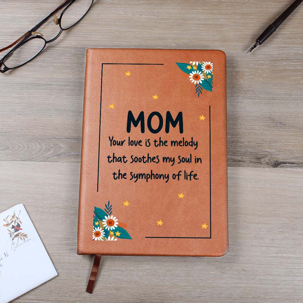 vegan leather love mom journal