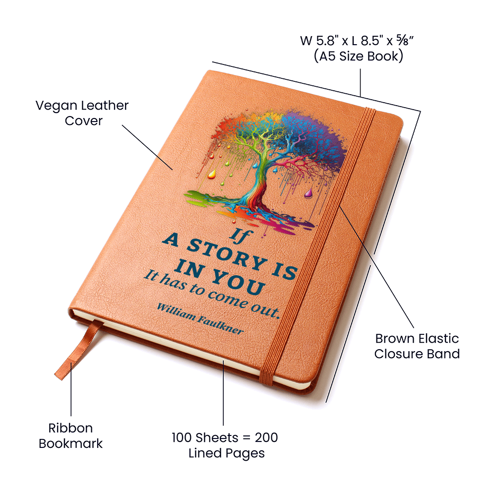 vegan leather story journal