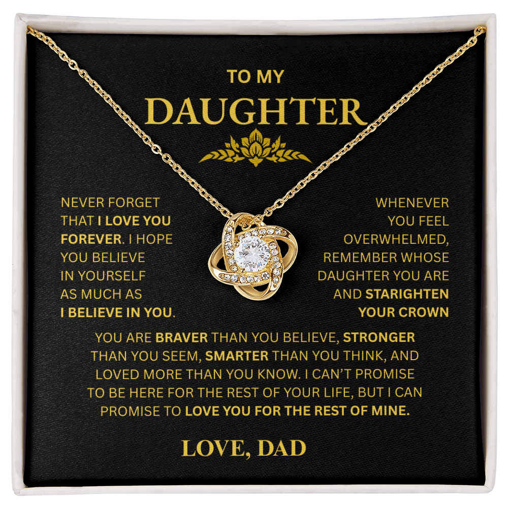 To My Daughter From Dad Love Knot Necklace β Forever My Little Girl