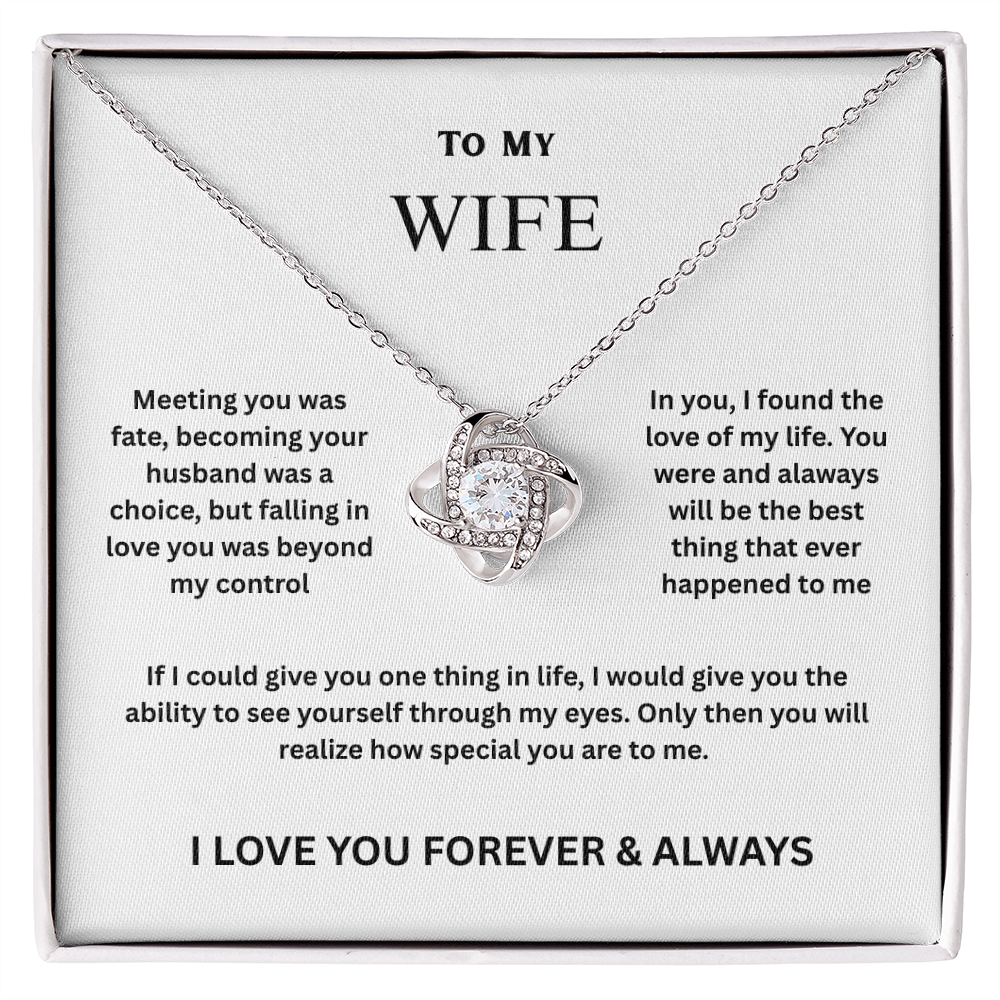 Wife Love Knot Necklace