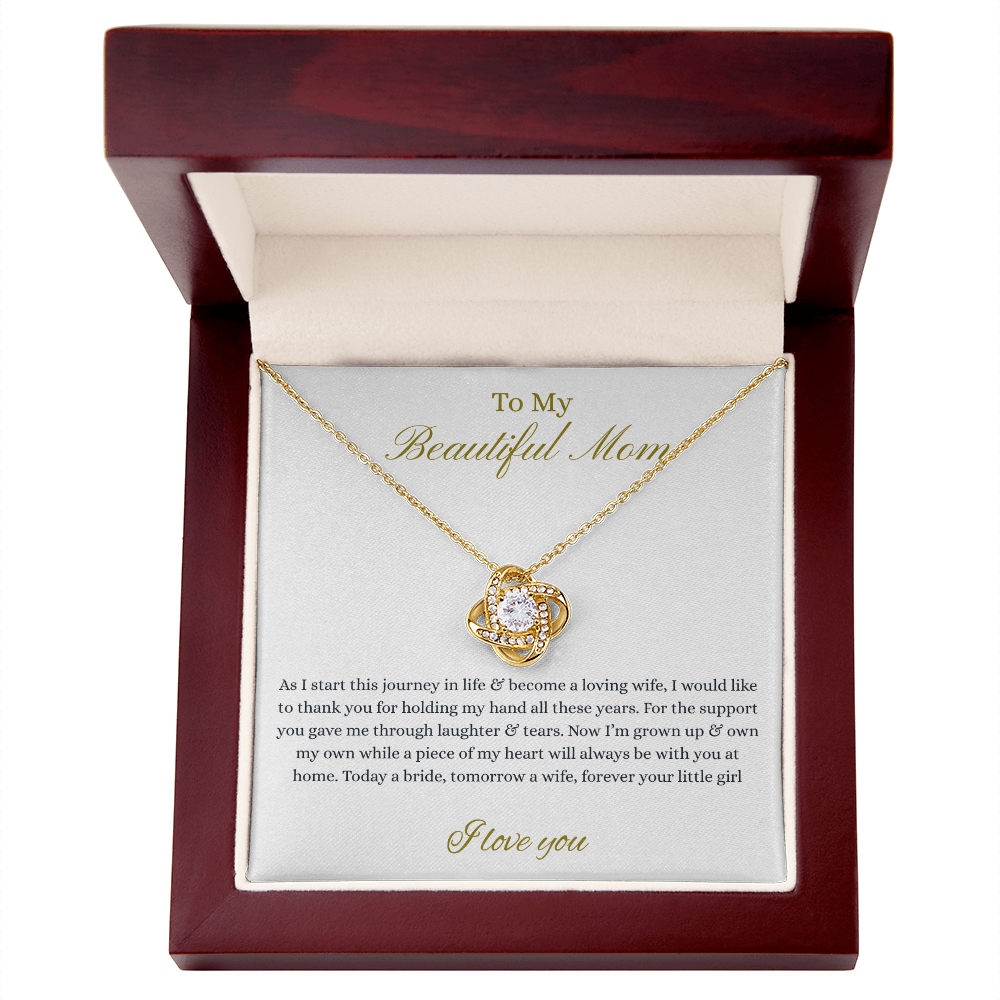 Daughter To Mother Love Knot Necklace