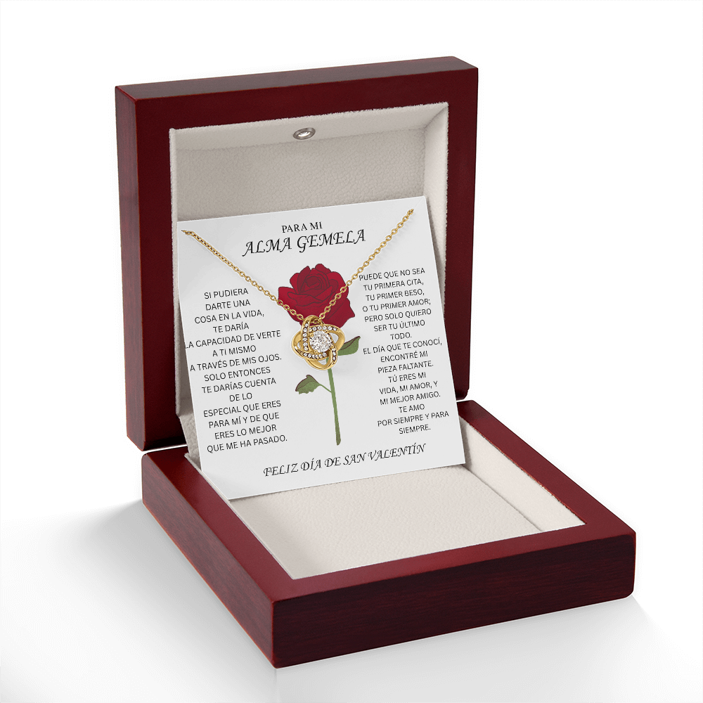 Para Mi Alma Gemela Love Knot Necklace – Unbreakable Soulmate Bond