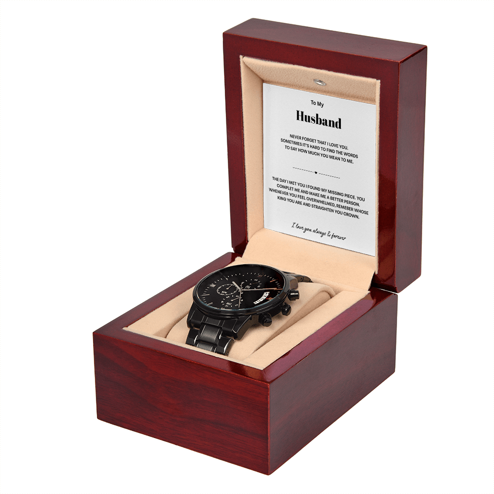 Husband Black Watch Gift