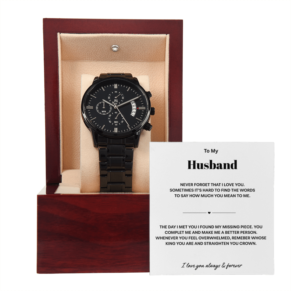 Husband Black Watch Gift