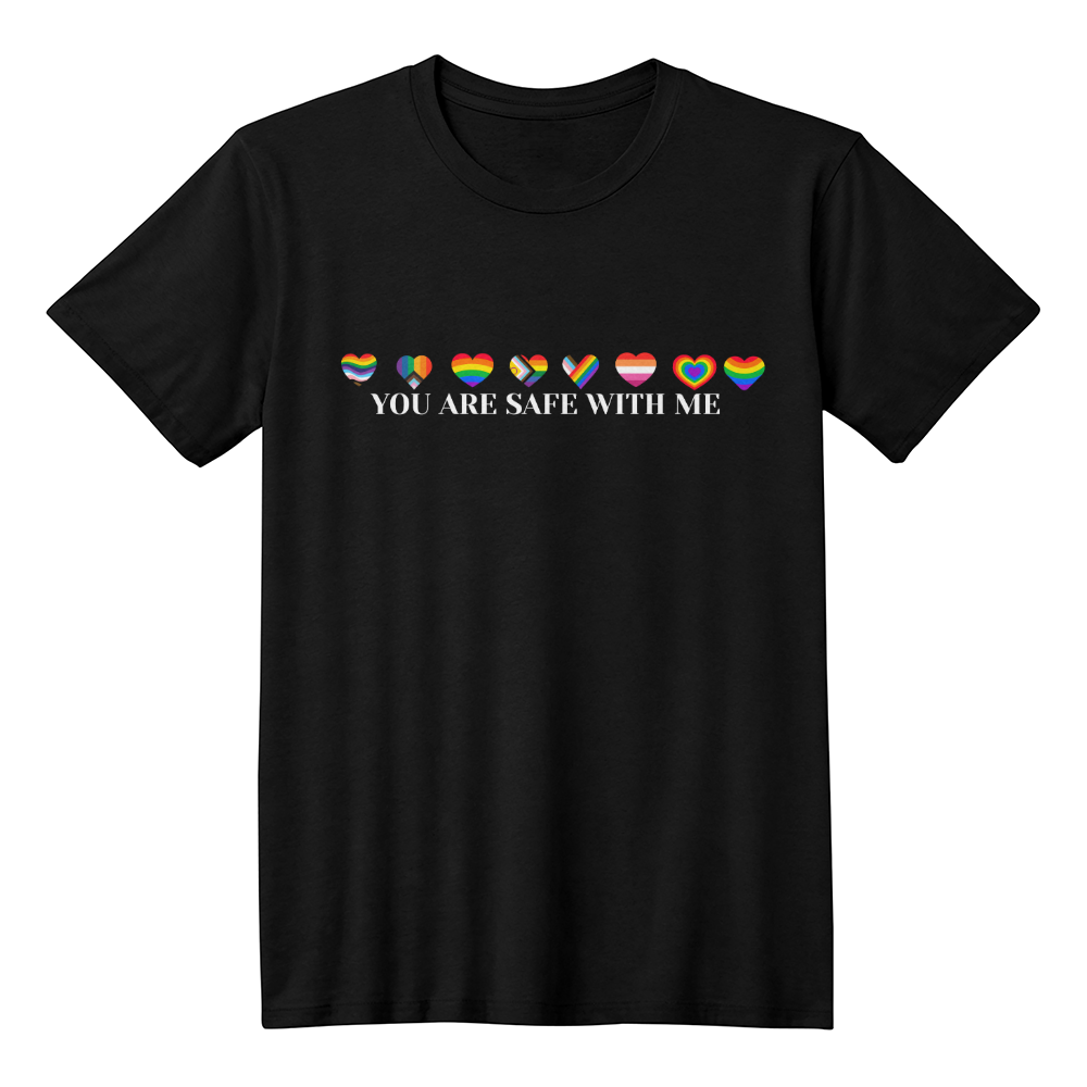 You are safe with me T-shirt (black)