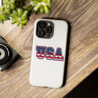 USA Flag Tough Phone Case, Patriotic Phone Cover, Independence Day Gift, Home Decor, American Spirit, Ideal for USA Lovers