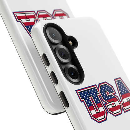 USA Flag Tough Phone Case, Patriotic Phone Cover, Independence Day Gift, Home Decor, American Spirit, Ideal for USA Lovers