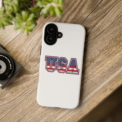 USA Flag Tough Phone Case, Patriotic Phone Cover, Independence Day Gift, Home Decor, American Spirit, Ideal for USA Lovers