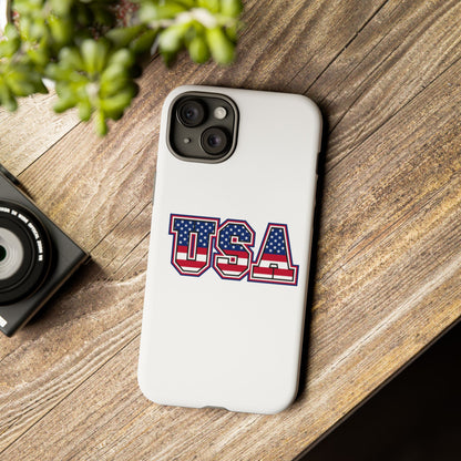 USA Flag Tough Phone Case, Patriotic Phone Cover, Independence Day Gift, Home Decor, American Spirit, Ideal for USA Lovers