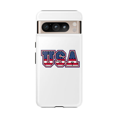 USA Flag Tough Phone Case, Patriotic Phone Cover, Independence Day Gift, Home Decor, American Spirit, Ideal for USA Lovers