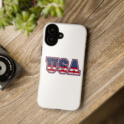 USA Flag Tough Phone Case, Patriotic Phone Cover, Independence Day Gift, Home Decor, American Spirit, Ideal for USA Lovers