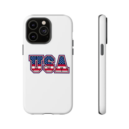 USA Flag Tough Phone Case, Patriotic Phone Cover, Independence Day Gift, Home Decor, American Spirit, Ideal for USA Lovers