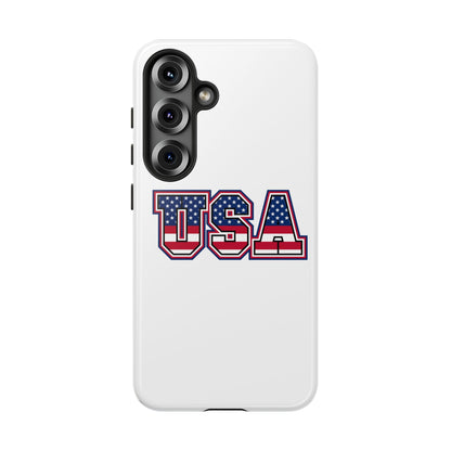 USA Flag Tough Phone Case, Patriotic Phone Cover, Independence Day Gift, Home Decor, American Spirit, Ideal for USA Lovers
