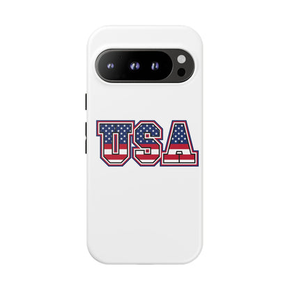 USA Flag Tough Phone Case, Patriotic Phone Cover, Independence Day Gift, Home Decor, American Spirit, Ideal for USA Lovers