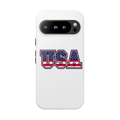 USA Flag Tough Phone Case, Patriotic Phone Cover, Independence Day Gift, Home Decor, American Spirit, Ideal for USA Lovers