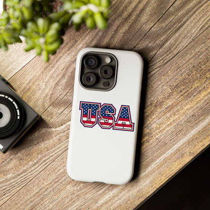 USA Flag Tough Phone Case, Patriotic Phone Cover, Independence Day Gift, Home Decor, American Spirit, Ideal for USA Lovers