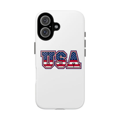 USA Flag Tough Phone Case, Patriotic Phone Cover, Independence Day Gift, Home Decor, American Spirit, Ideal for USA Lovers