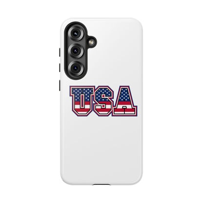 USA Flag Tough Phone Case, Patriotic Phone Cover, Independence Day Gift, Home Decor, American Spirit, Ideal for USA Lovers