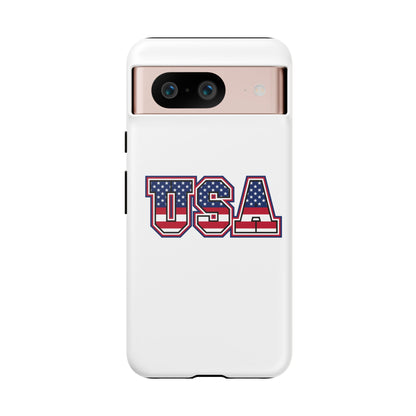 USA Flag Tough Phone Case, Patriotic Phone Cover, Independence Day Gift, Home Decor, American Spirit, Ideal for USA Lovers