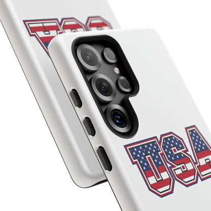 USA Flag Tough Phone Case, Patriotic Phone Cover, Independence Day Gift, Home Decor, American Spirit, Ideal for USA Lovers
