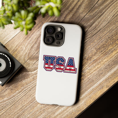 USA Flag Tough Phone Case, Patriotic Phone Cover, Independence Day Gift, Home Decor, American Spirit, Ideal for USA Lovers