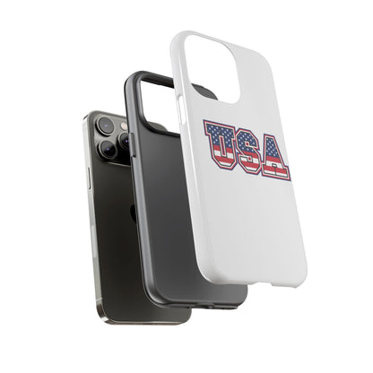 USA Flag Tough Phone Case, Patriotic Phone Cover, Independence Day Gift, Home Decor, American Spirit, Ideal for USA Lovers