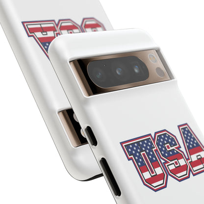 USA Flag Tough Phone Case, Patriotic Phone Cover, Independence Day Gift, Home Decor, American Spirit, Ideal for USA Lovers