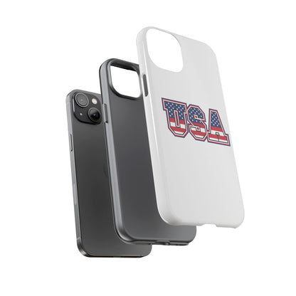 USA Flag Tough Phone Case, Patriotic Phone Cover, Independence Day Gift, Home Decor, American Spirit, Ideal for USA Lovers
