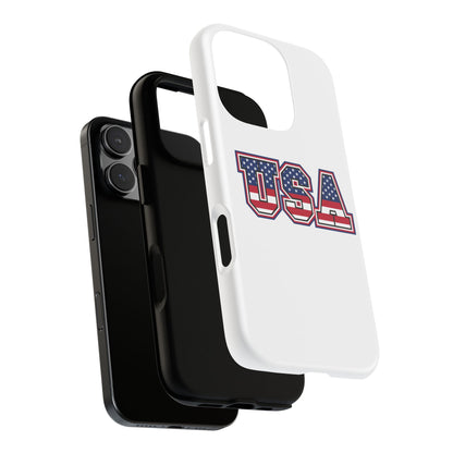 USA Flag Tough Phone Case, Patriotic Phone Cover, Independence Day Gift, Home Decor, American Spirit, Ideal for USA Lovers
