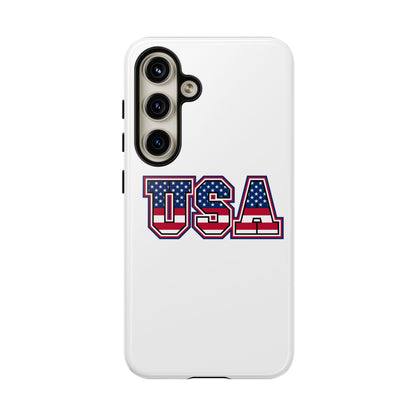 USA Flag Tough Phone Case, Patriotic Phone Cover, Independence Day Gift, Home Decor, American Spirit, Ideal for USA Lovers