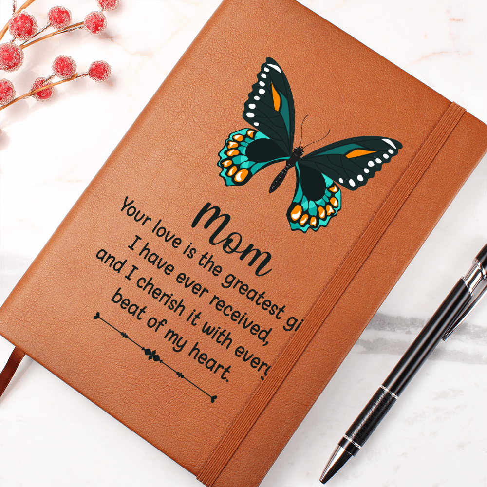 vegan leather mom journal