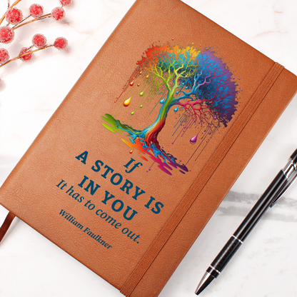 vegan leather story journal