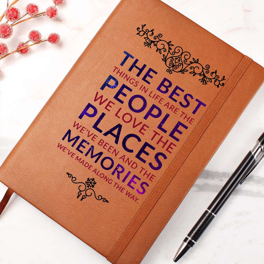 graphic leather memories journal