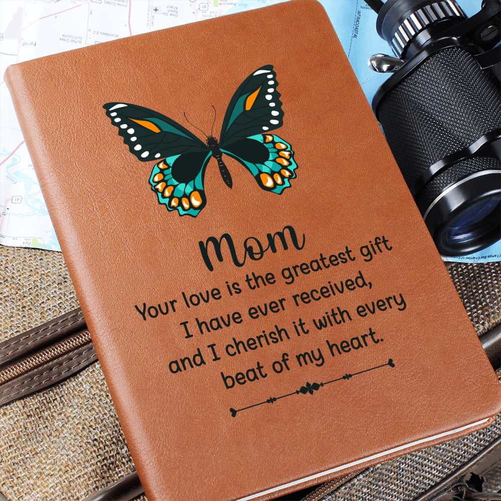 vegan leather mom journal