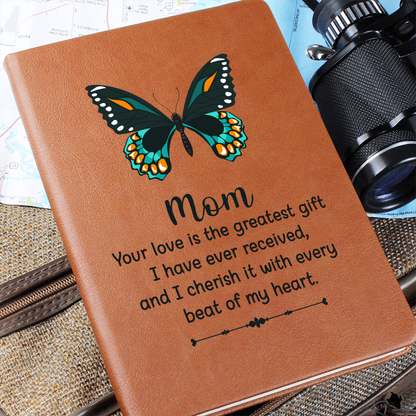 vegan leather mom journal