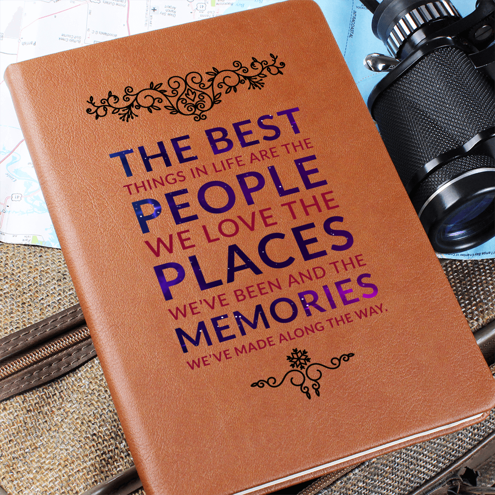 graphic leather memories journal