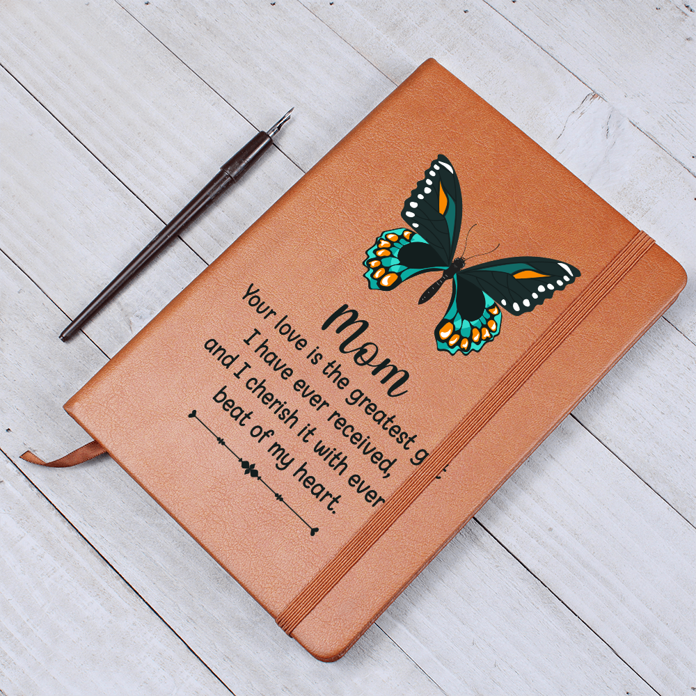vegan leather mom journal