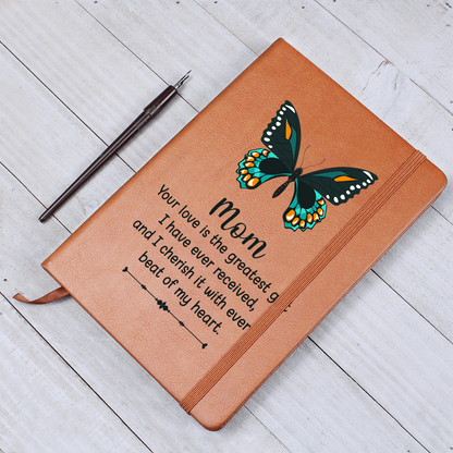 vegan leather mom journal