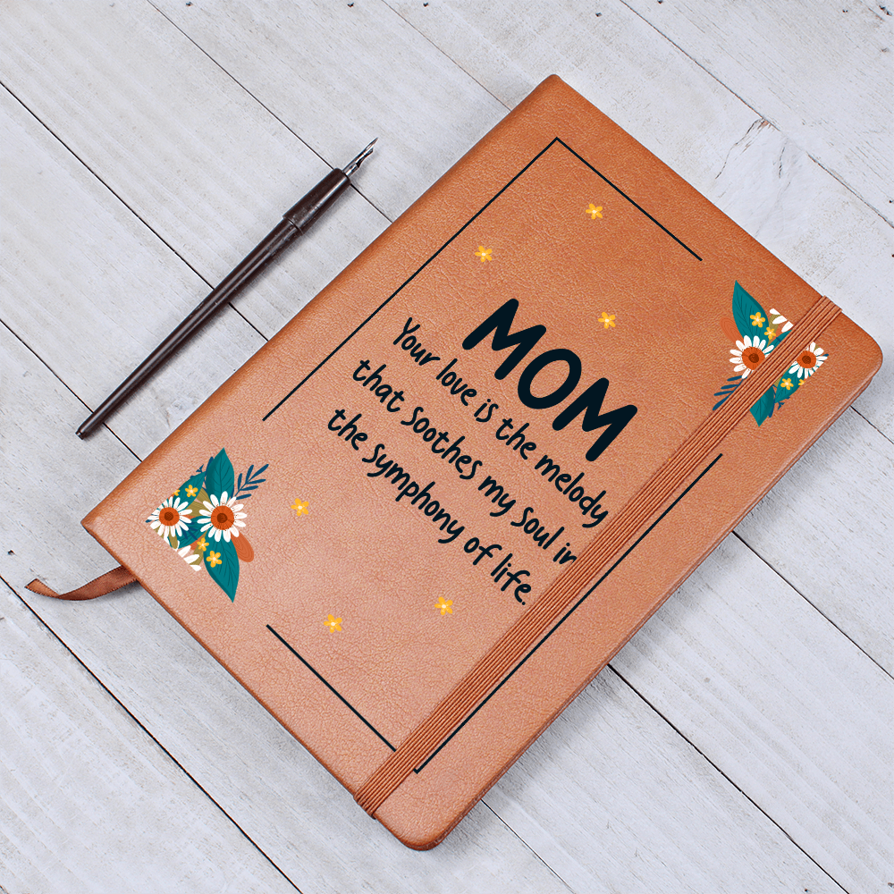 vegan leather love mom journal