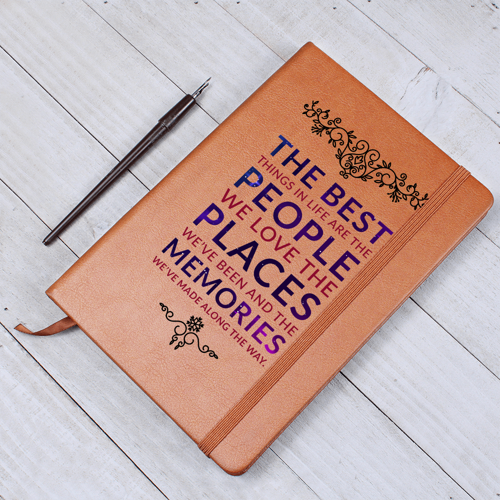 graphic leather memories journal