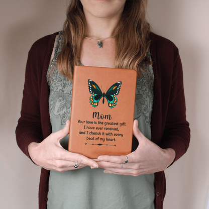 vegan leather mom journal