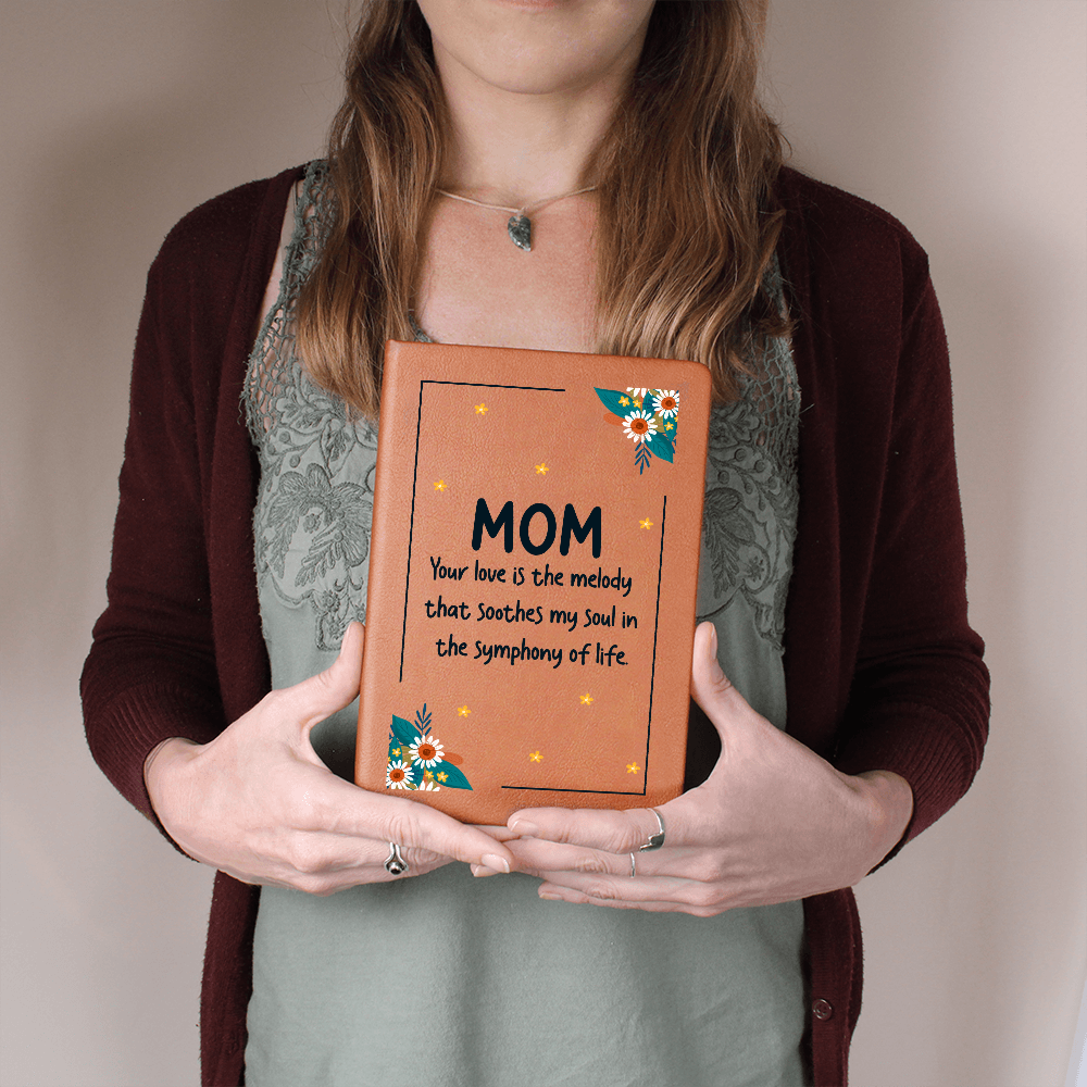 vegan leather love mom journal
