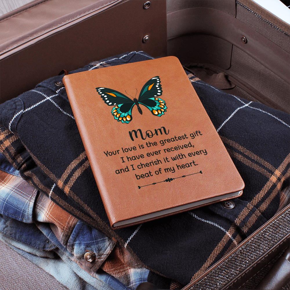 vegan leather mom journal