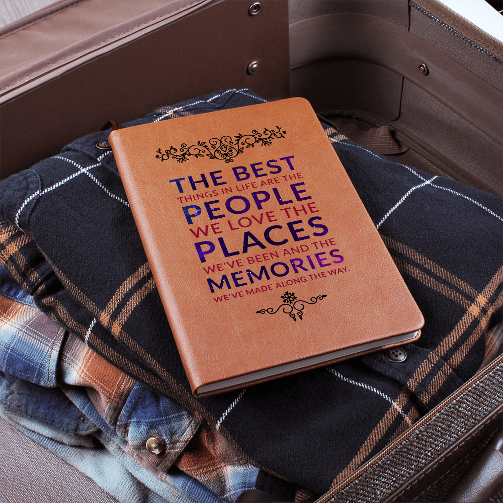 graphic leather memories journal