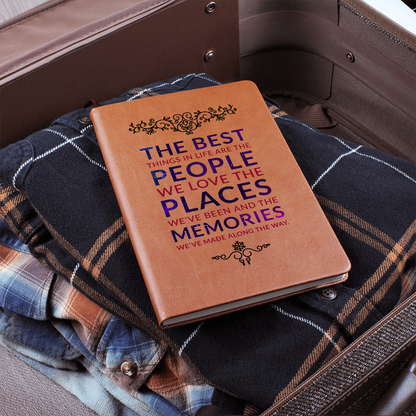 graphic leather memories journal